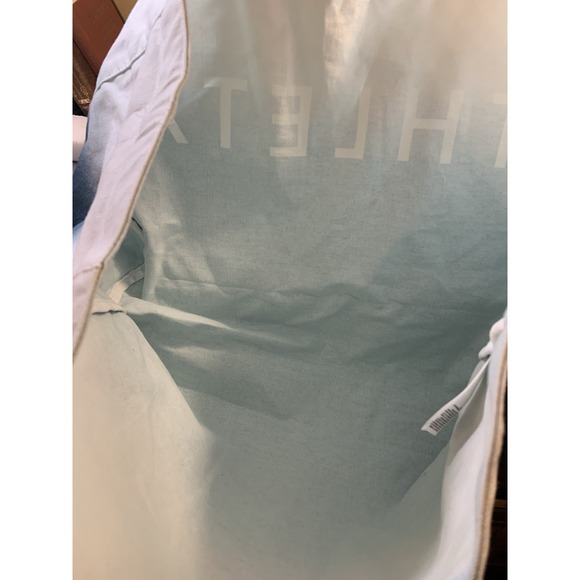Athleta Tote Bag Gym‎ Blue Ombre Large Canvas Shopping Bag 18x13 Travel Open - Picture 6 of 12